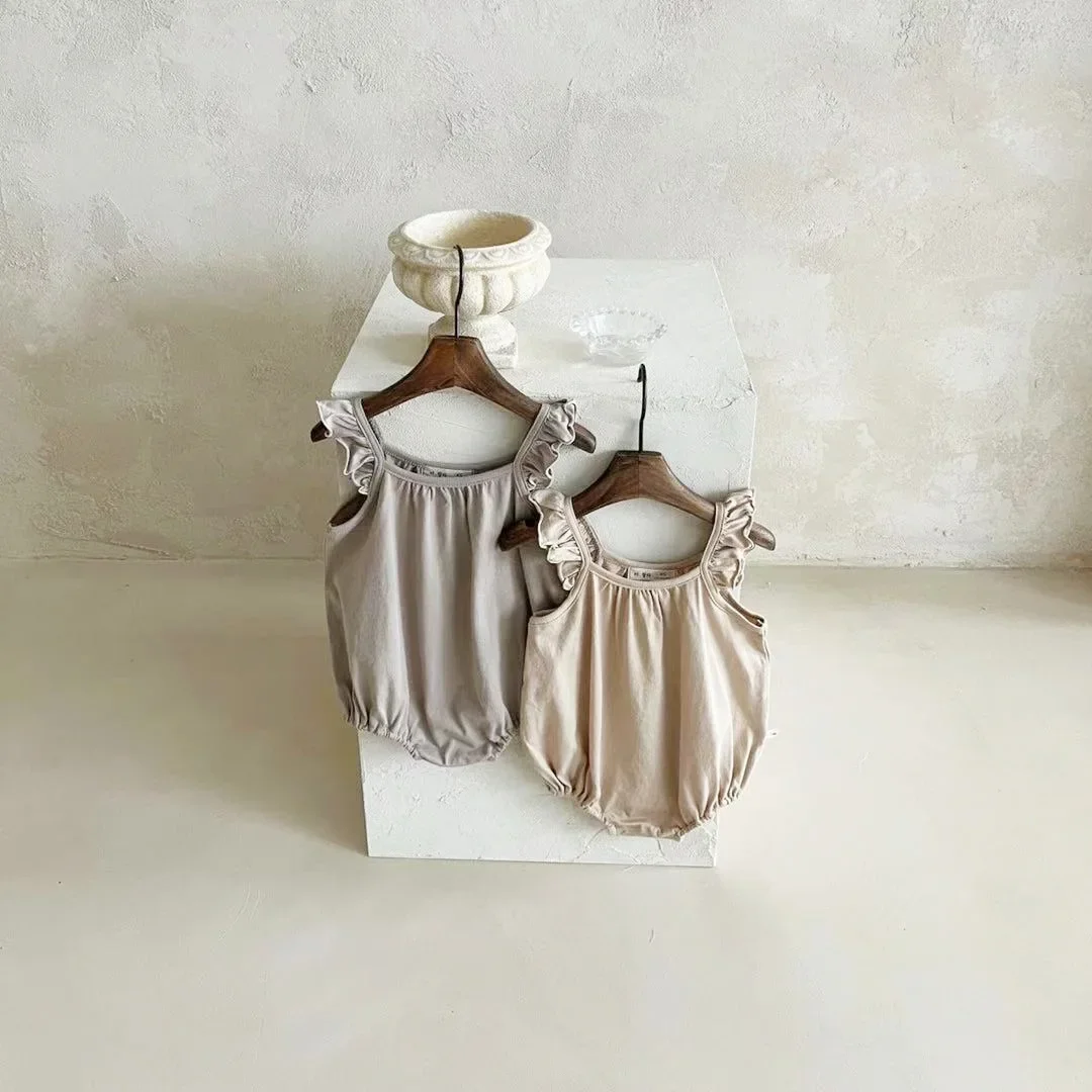 

Стильные корейские боди для маленьких девочек-летние комбинезоны с японским жилетом, комбинезон