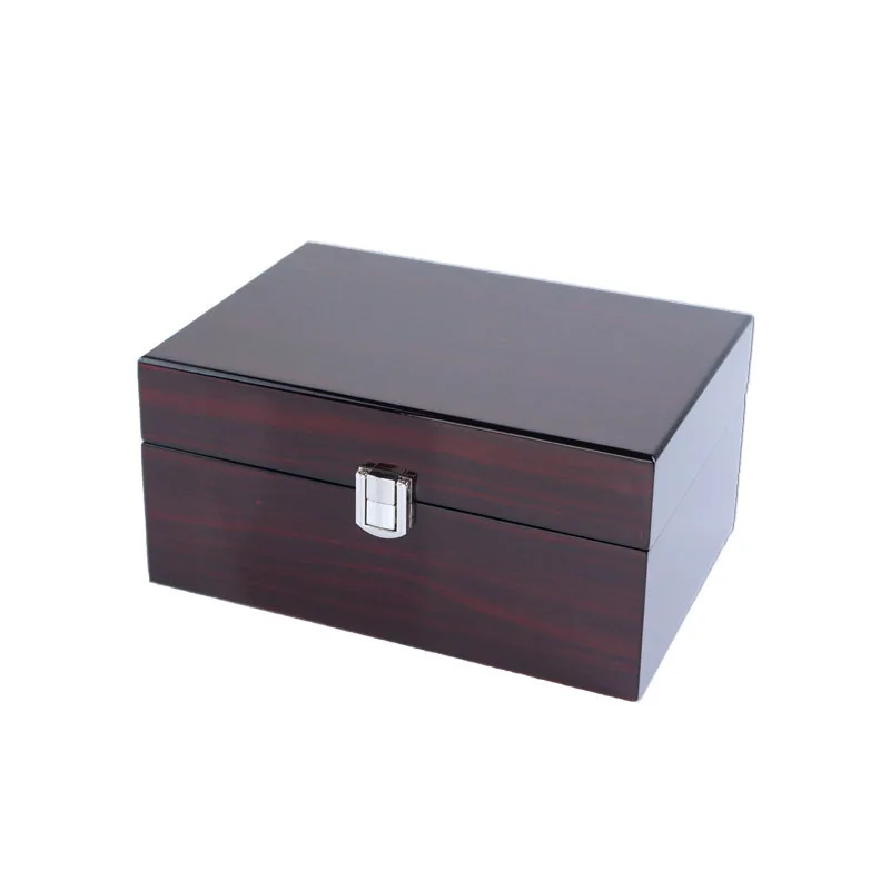 Black Glossy Paint Boutique Packaging Gift Box Watch Box Large Single and Double High Gloss Painted Wooden Gift