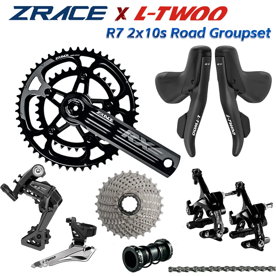 LTWOO R7 + ZRACE Crank Brake Cassette Chain, 2x10 Speed, 20s Road