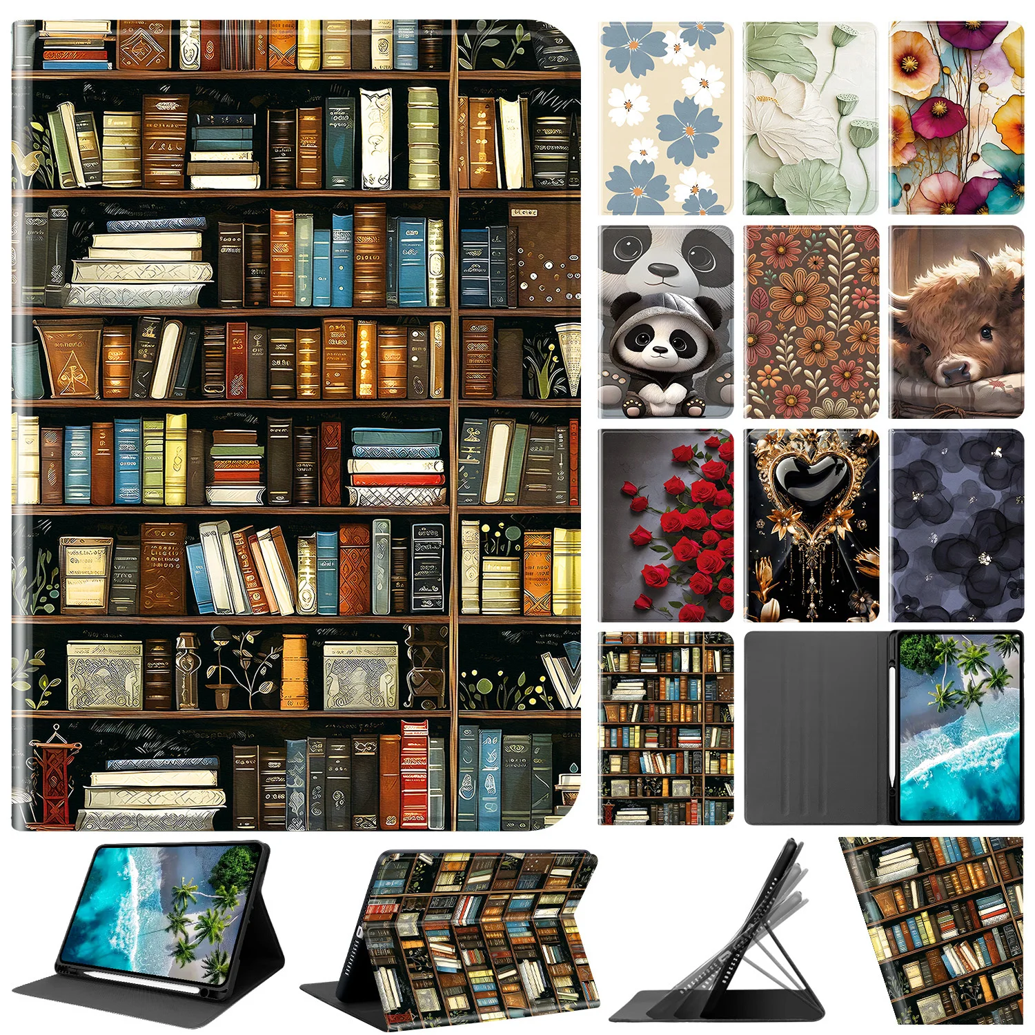 Stylish Tablet Cover with Pen Holder and Stand Feature