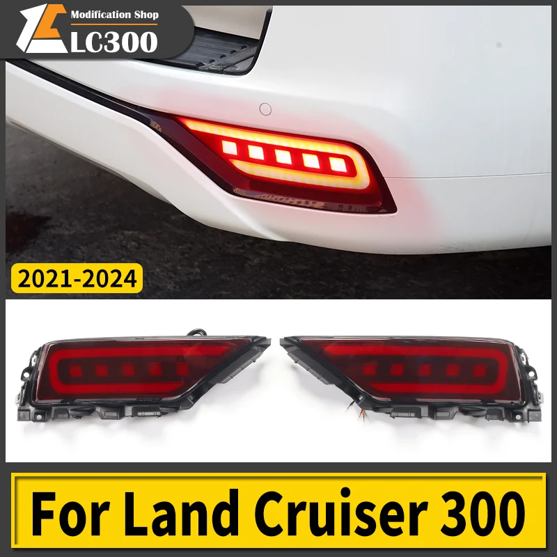 

For 2021+ Toyota Land Cruiser 300 Rear Fog Lamp Modification Lc300 FJ300 Bumper Light LED Dynamic Light Exterior Accessories