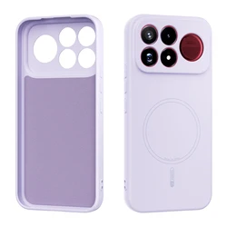 Custodia per telefono in silicone liquido resistente agli urti con protezione per la fotocamera e ricarica wireless magnetica