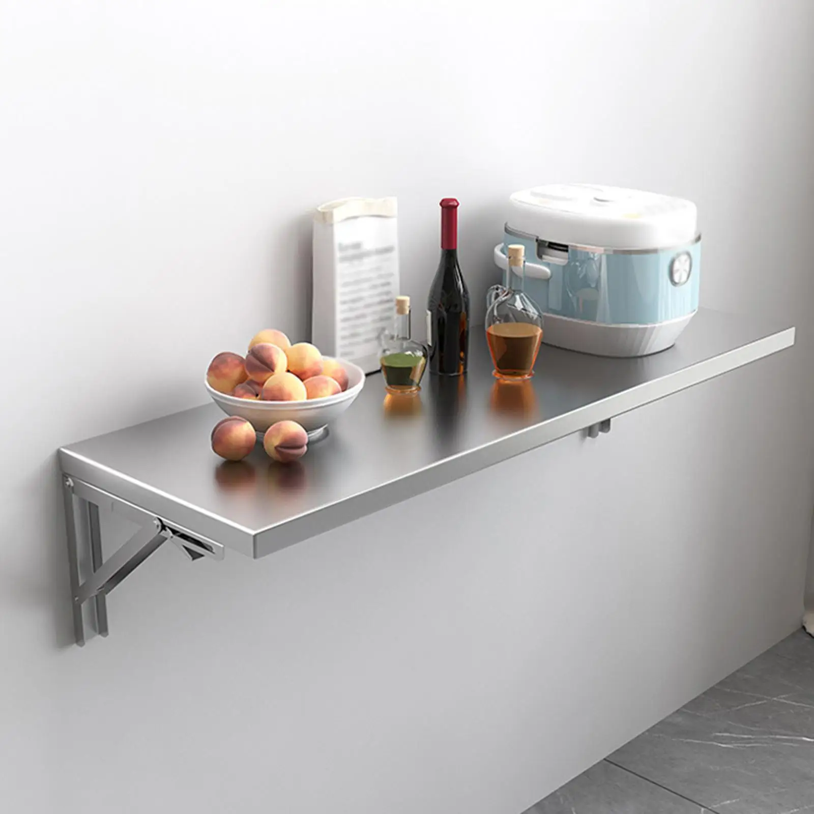 Drop Down Folding Concession Shelf Floating Shelf Home Food Stand Serving for Dining Room Utility Room Hotel Food Truck