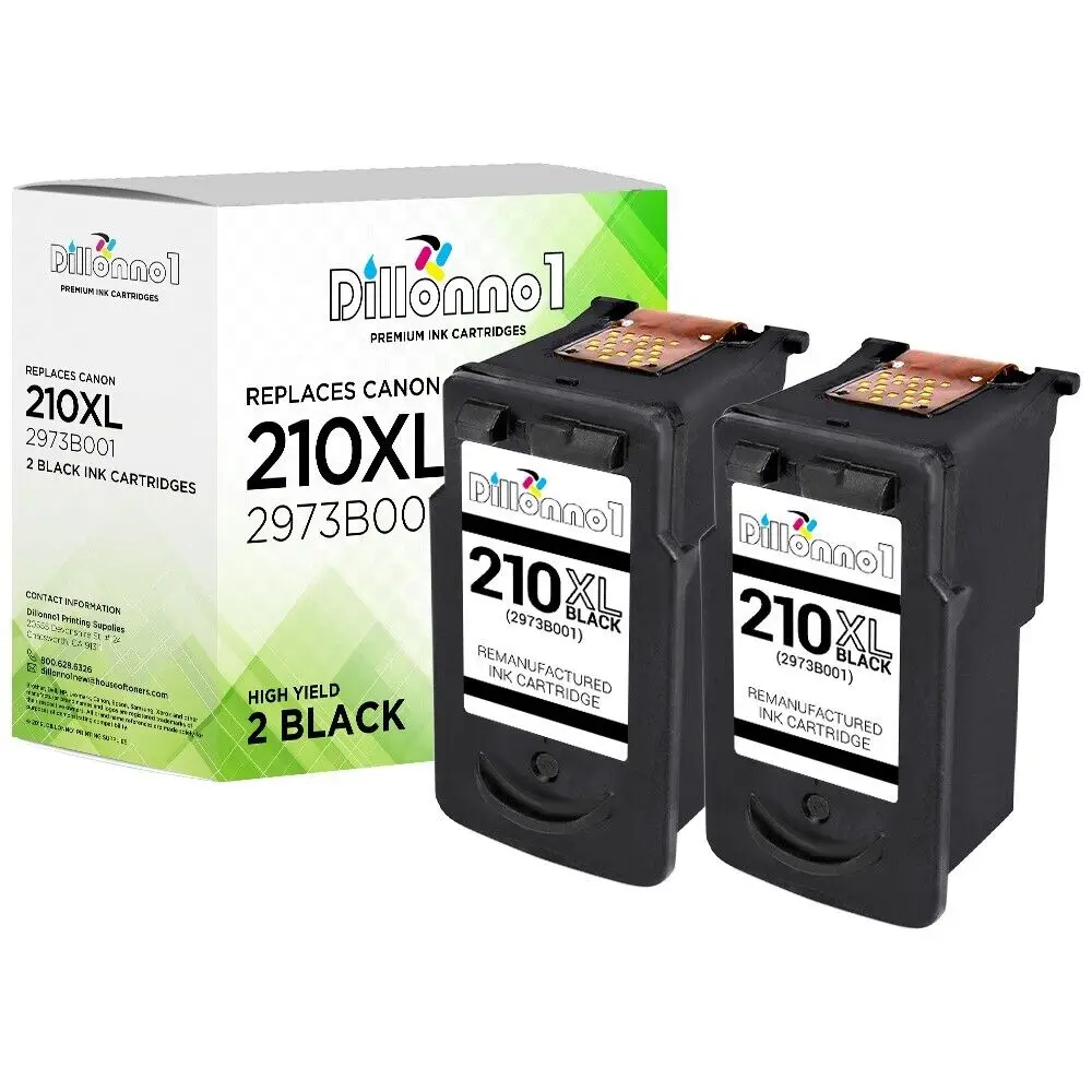 2 Pz Per Canon Pg-210Xl Cartuccia Di Inchiostro Nero Per Pixma Mp240 Mp250 Mp280 Pz