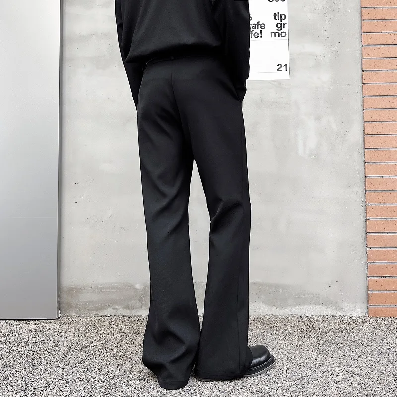 Men Chic Fashion Flare Pants Man Japan Korean Streetwear Yappie Gothic Vintage Suit Pants Net Celebrity Modeling Trousers
