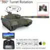 Heng Long 1/16 RC Tank 7.0 Plastic T72 Military Battle Tank Remote Control Vehicle FPV Camera Steel Gearbox Toys Boys BB TH20565 1