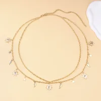Personality Double-deck Retro Style Sun Moon Stars Tassels Alloy Waist Chain Ladies' Body Chain Jewelry 6