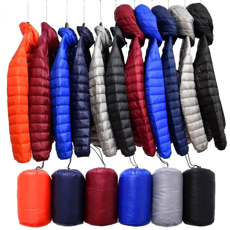 Down Jacket Men's Autumn and Winter White Duck Down Ultralight Warm Portable Outwear