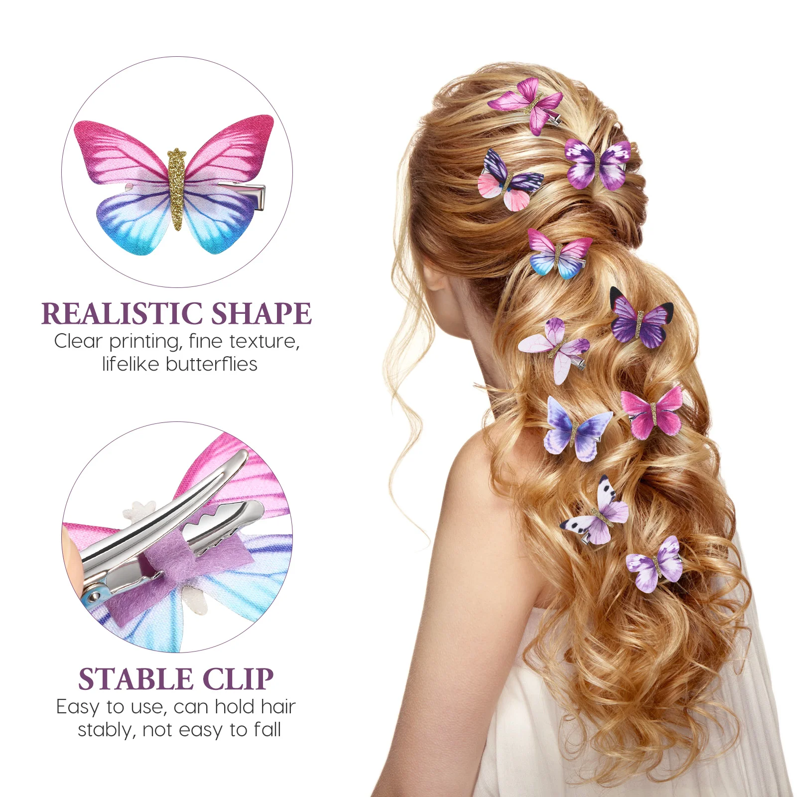 

Three-Dimensional Decorative All-Match Butterflies Hairpins Hair Accessories Butterflies Mini Girls Hair Clips For Ladies Women