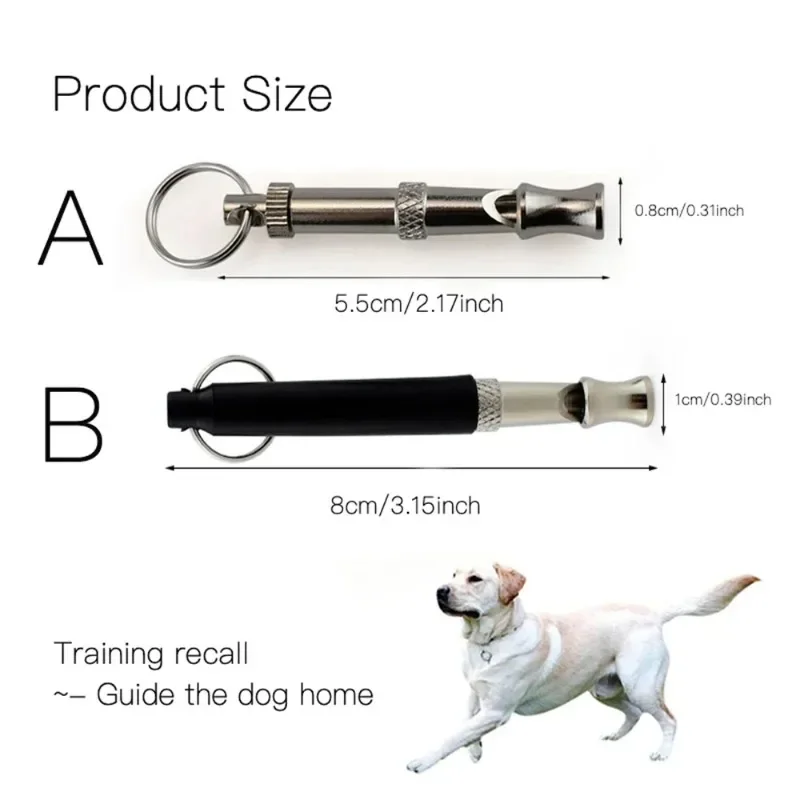 Adjustable Dog Whistle Training Obedience Whistle Sound Repeller Stop Barking Control for Dog Training Deterrent 2PC