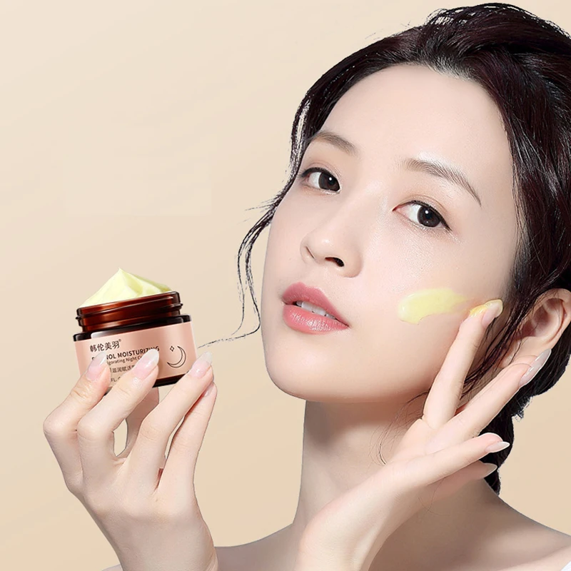 

Retinol night cream brightens skin tone solves rough pores delicate smooth skin Shrink pores Moisturizing whitening skin care