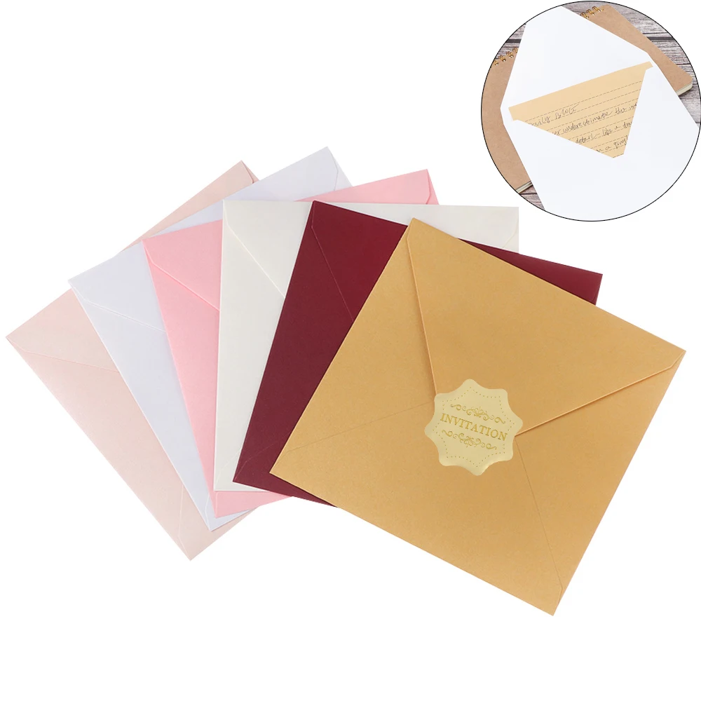 Mailing Envelopes Gift Card Envelopes 10 PCS/lot Multicolor Pearlescent Square Envelope Bag