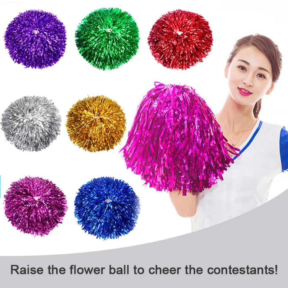 1Piece Cheer Dance Sport Competition Cheerleading Pom Poms Flower Ball For for Football Basketball Match Pompon