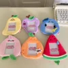 MINKYS Kawaii Fruit Series Fluffy 3 inch Kpop Photocard Holder Photo Card Holder Bag Pendant School Stationery 1
