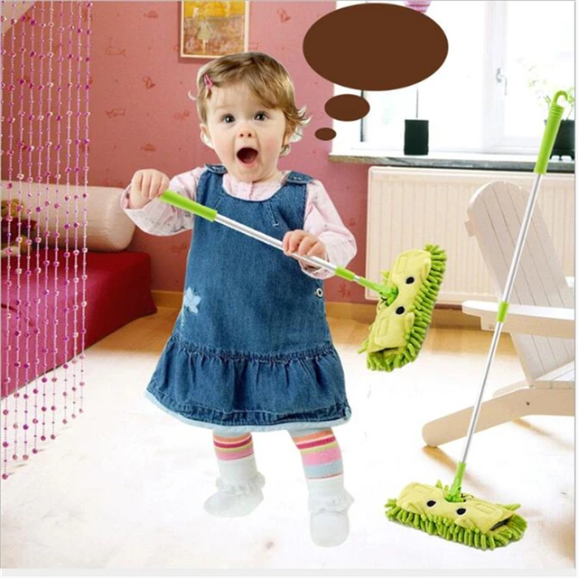 Mop per bambini strumenti per la pulizia del pavimento estensibili scopa  per bambini paletta per giochi