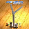 LED Clock Table Lamp USB Chargeable Dimmable Desk Lamp 2 Heads 180 Rotate Foldable Eye Protection Reading Night Light 3