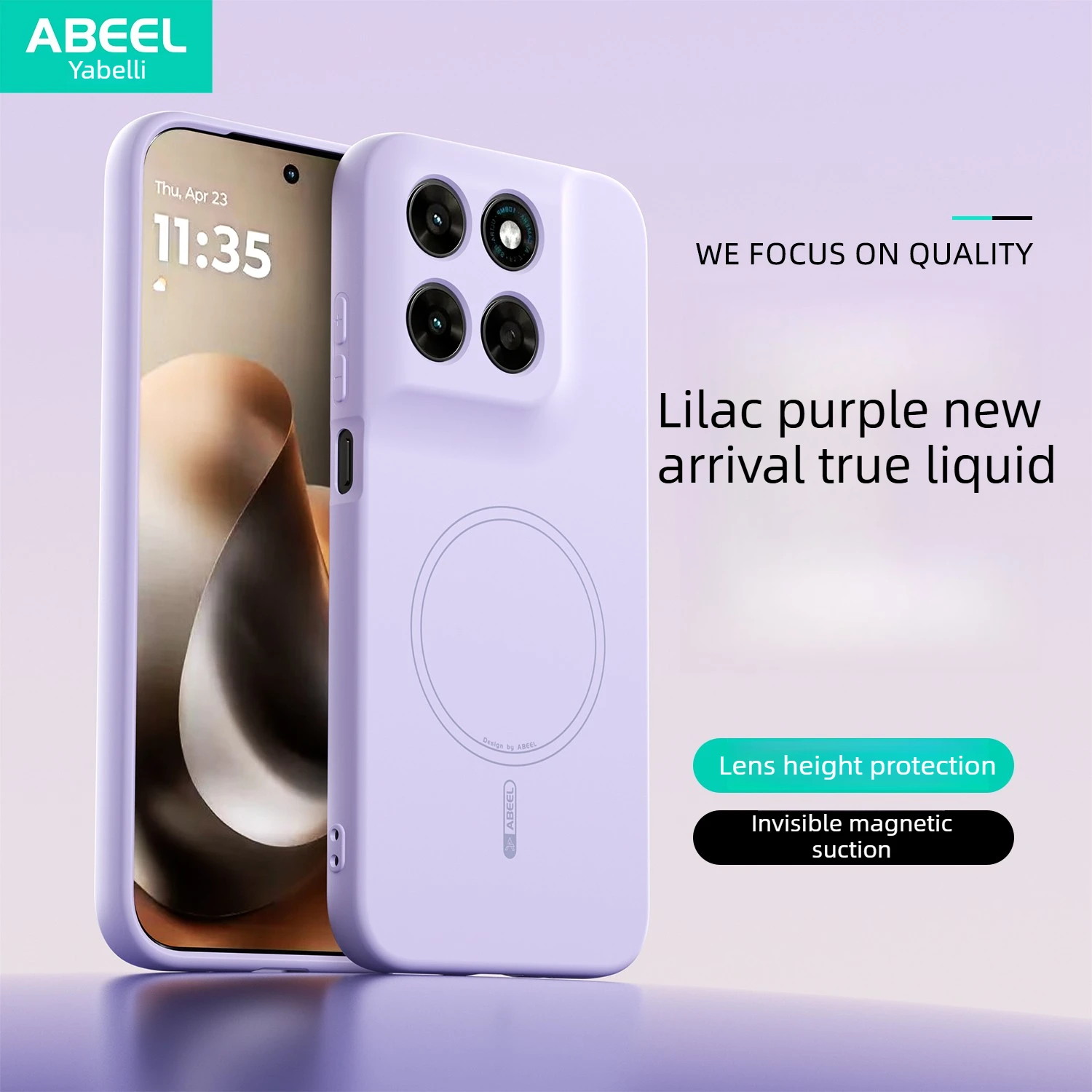 Sleek Liquid Silicone Magnetic Shockproof Case with Enhanced Protection