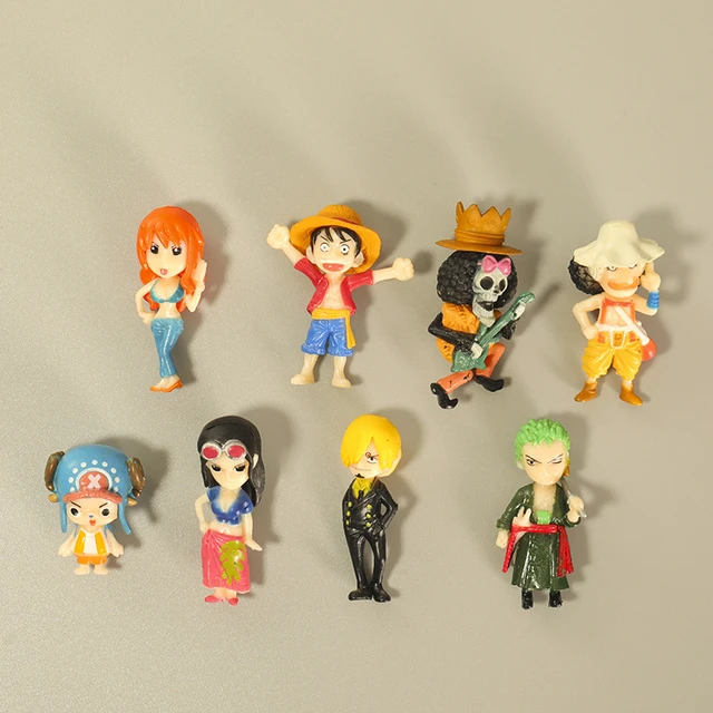 Mini figurine d'action One Piece, Luffy, Zoro, Sanji, Chopper