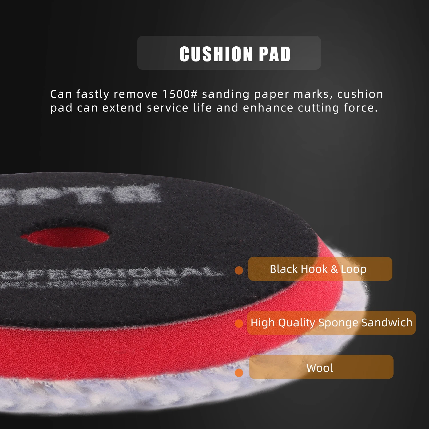SPTA 3"(76mm)/5"(125mm)/6"(150mm) V2.0 New Blue Medium Cutting Wool Polishing Pad Short Wool ing Pad car polishing pad car polish pad car polishing sponge wool polishing pad polishing sponge set polishing wheel disc polishing wheel kit car glass polishing kit For Car Polishing