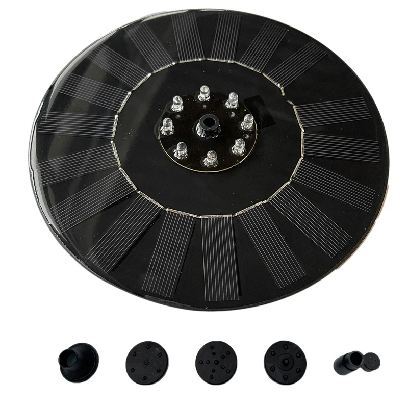 

Hot XD-Pond Fountain 8 Lights Floating Solar Fountain Garden Water Fountain Pool Panel Powered Fountain Water Pump
