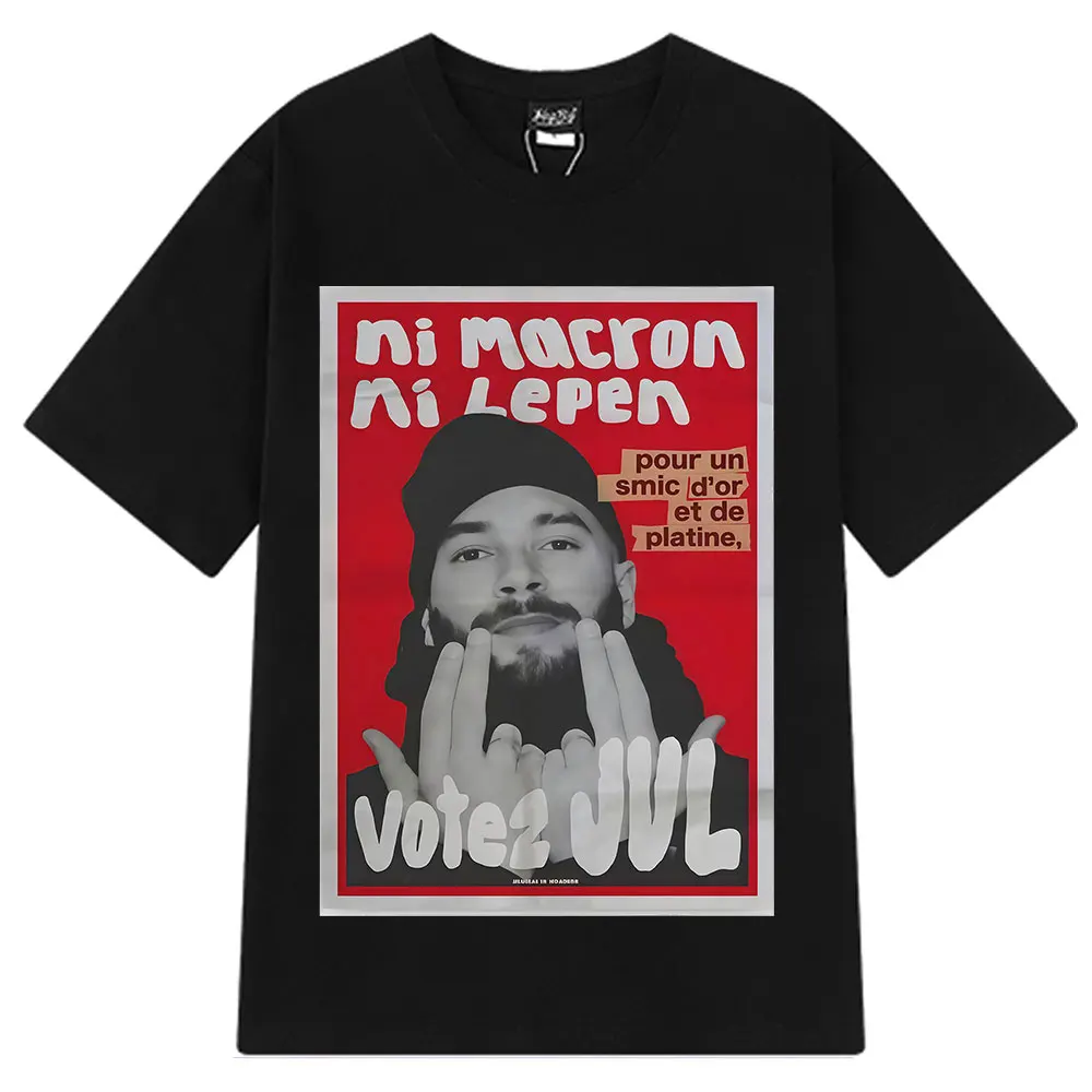 French Rapper Vote JUL Fashion Graphics T-shirts Men Women Hip-hop T-shirt Short-sleeved Casual T Shirt Streetwear Clothing 1