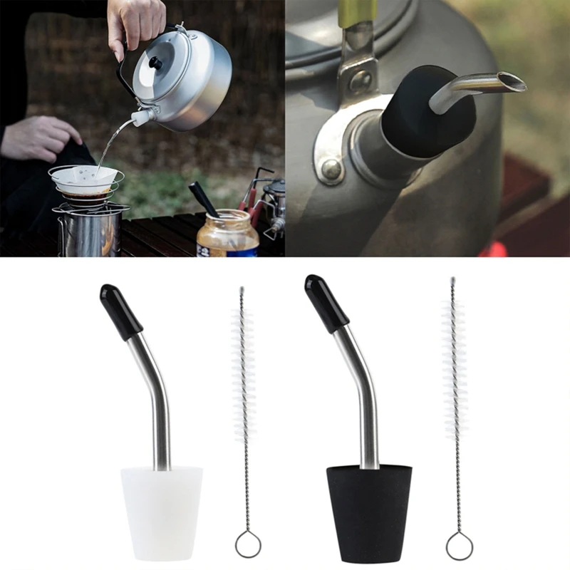 

Outdoor Kettle Spout Extension Tube Nozzle Outdoor Tableware Hand Drip Filter Spouts Accessory for Camping Hiking Backpacking