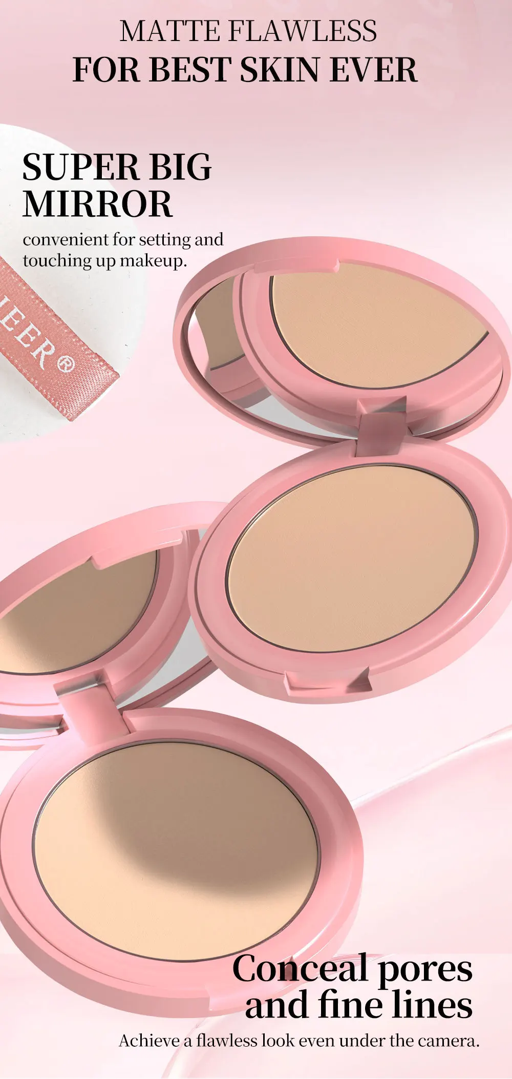 Matte Pressed Powder Waterproof Long-lasting Oil Absorbing Makeup_voghion.com