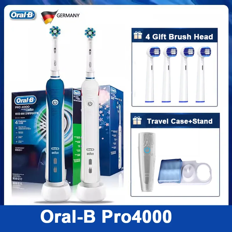 

Зубная щетка Oral-B Pro4000 электрическая, 4 режима, с датчиком давления
