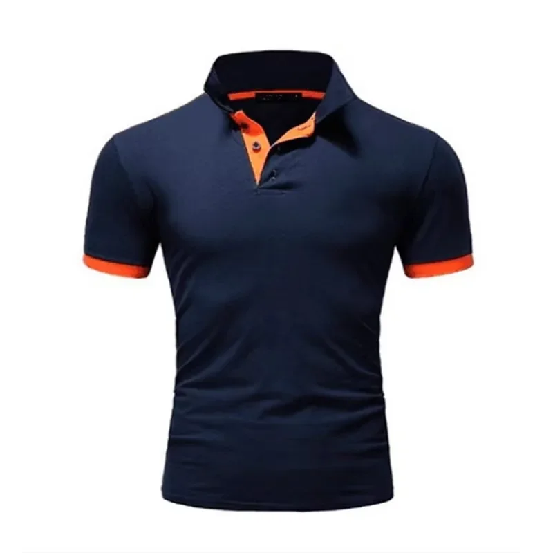 Men's Collar Hollow Short-sleeved Polo Shirt Breathable Business Fashion T-Shirt Summer Male Brand Clothes