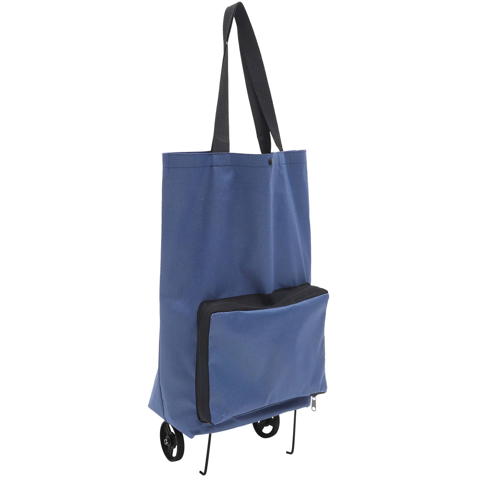

Trolley Shopping Bag Grocery Reusable Tote Cart Foldable with Wheel Large Folding Capacity