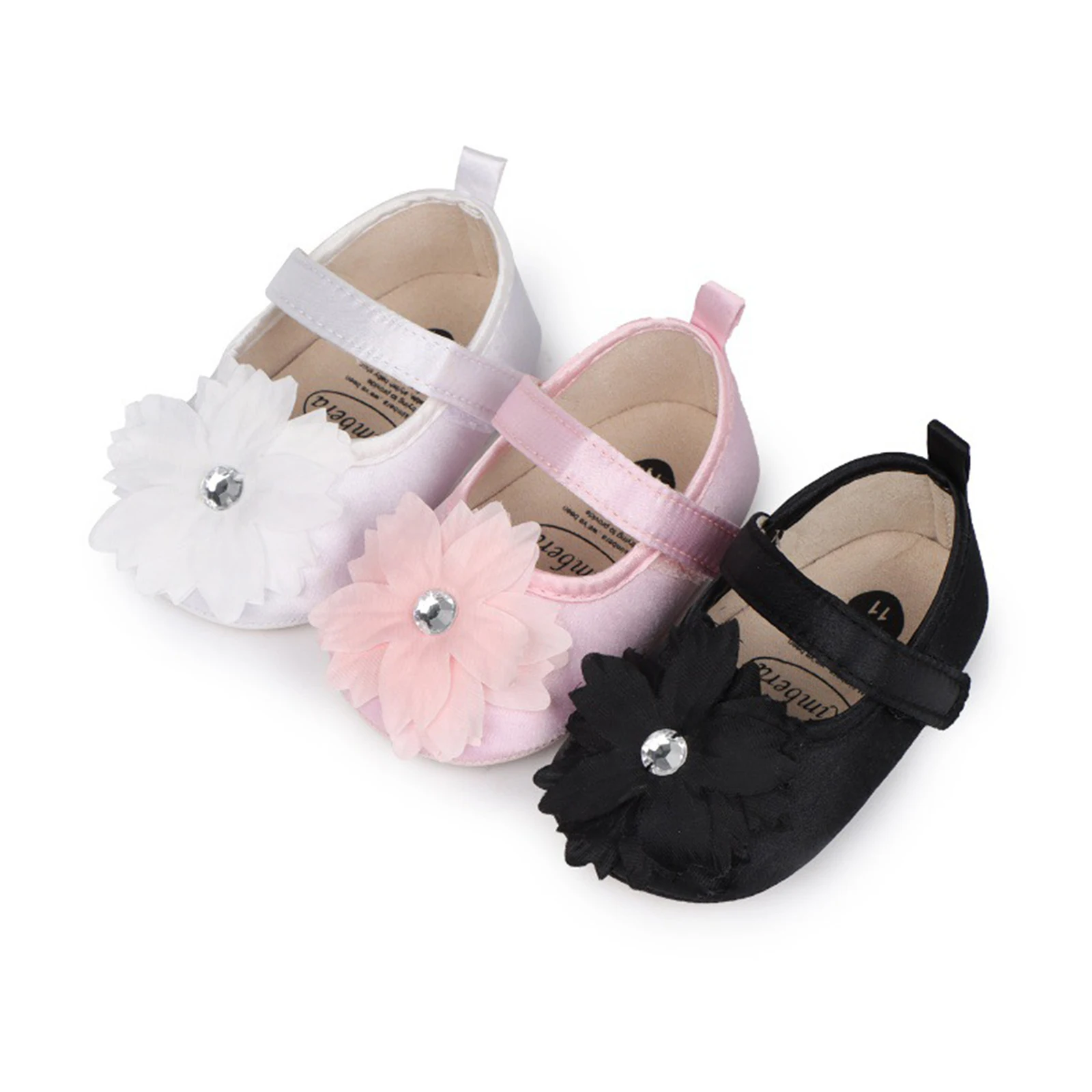 0-18M Newborn Baby Girls Shoes Princess Flower Anti-slip Soft Sole Bottom First Walker Shoes Toddler Infant Crib