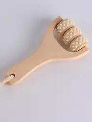 Wooden Roller Body & Face Massage Tool for Relaxation and Therapy (Mahogany3)