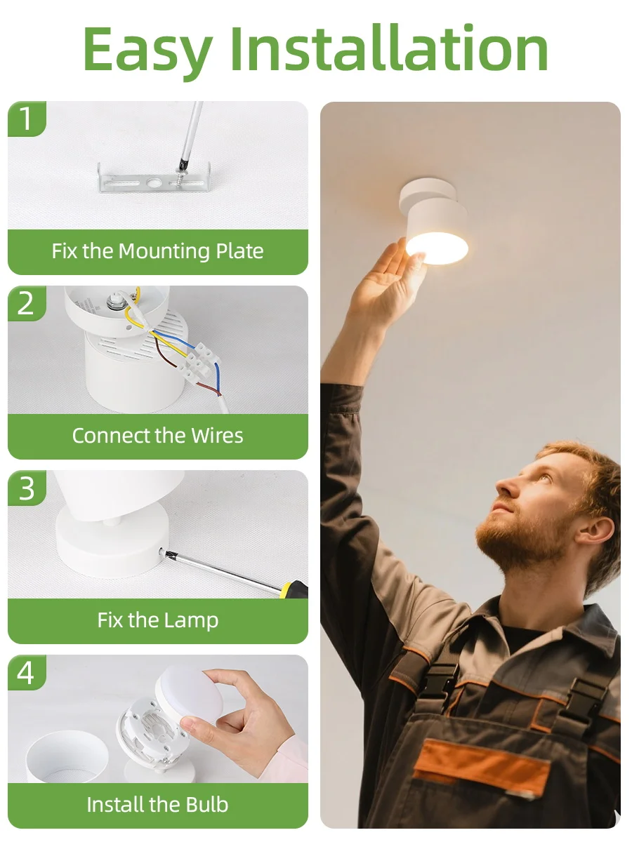 DownLight GX53 For Living Room Kitchen Bedroom Corridor Spot Ceiling Light LED 110-220V Room Decor Spotlight Led Home Wall Light