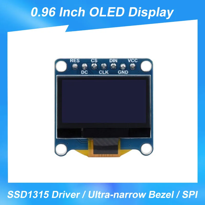 

Модуль дисплея OLED 0,96 дюйма, разрешение 128 × 64, Интерфейсный экран SPI / I2C для Raspberry Pi Arduino STM32