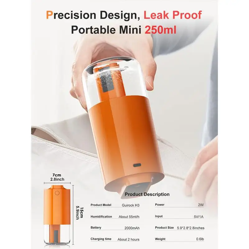 Cool Mist Humidifiers Rechargeable Dry Air Humidifiers Battery Powered Humidifier Multipurpose Desk Humidifier Small Room