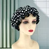 High Quality  Shower Caps Polyester Satin Double Layers bath cap for Women Resuable 26 Items Avaiable 1