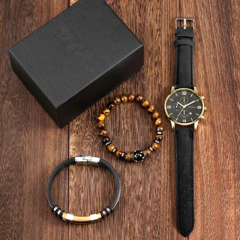 Set Fashion Mens Sports Watches Man Business Quartz Wristwatch Luxury Men Casual Clock Watch Relogio Masculino