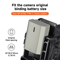 PALO 2600mAh NP-FZ100 NPFZ100 NP FZ100 Battery with 5V 2A Type-C input for Sony A7 III Sony Alpha A7R III A7R IV A9 A6600 BC-QZ1 5