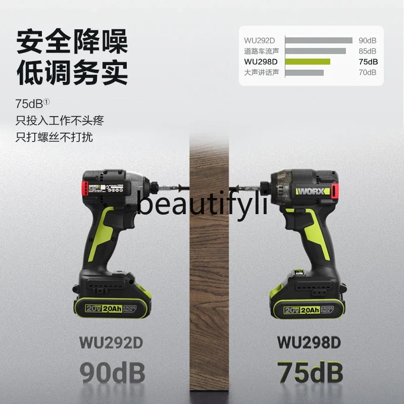 20V hydraulic screwdriver WU298D hand drill electric batch brushless impact screwdriver electric