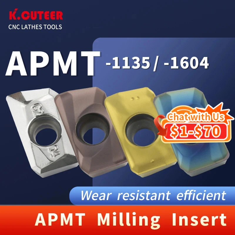 APMT1135PDER-M2 Tungsten Carbide Milling Insert Corrosion Resistant