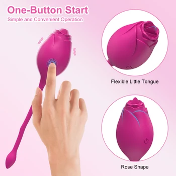 Powerful Wireless Dildo Vibrator Female Sex Toys For Women Remote Control Tongue Licking G-Spot Vaginal Ball Vibrating Love Egg 5