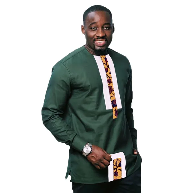 Jide Dashiki and Print Long Sleeve Shirt - Image 4