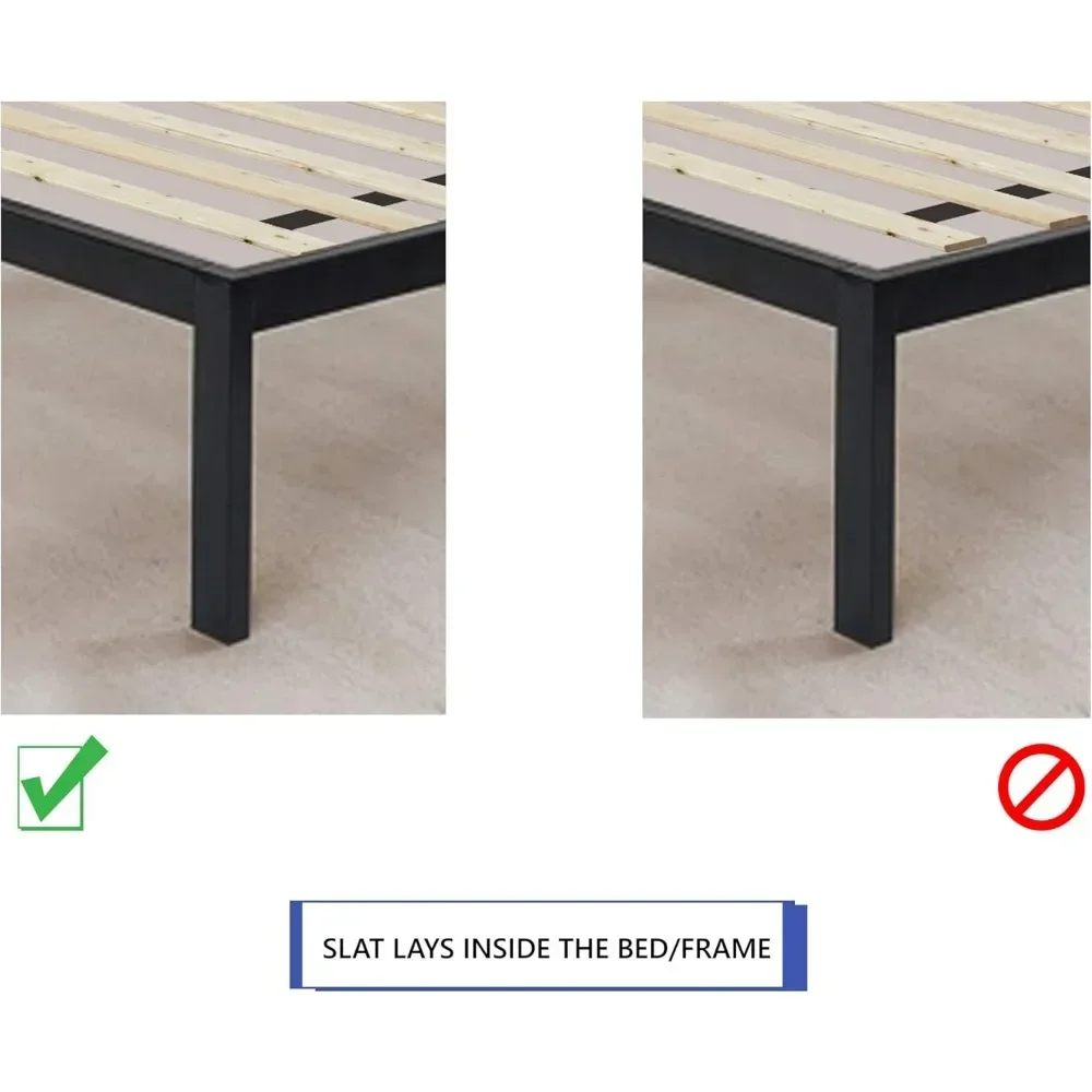 0.68 inch horizontal wooden double layered bed board, enhanced mattress support, queen size (60.5 "), beige 6