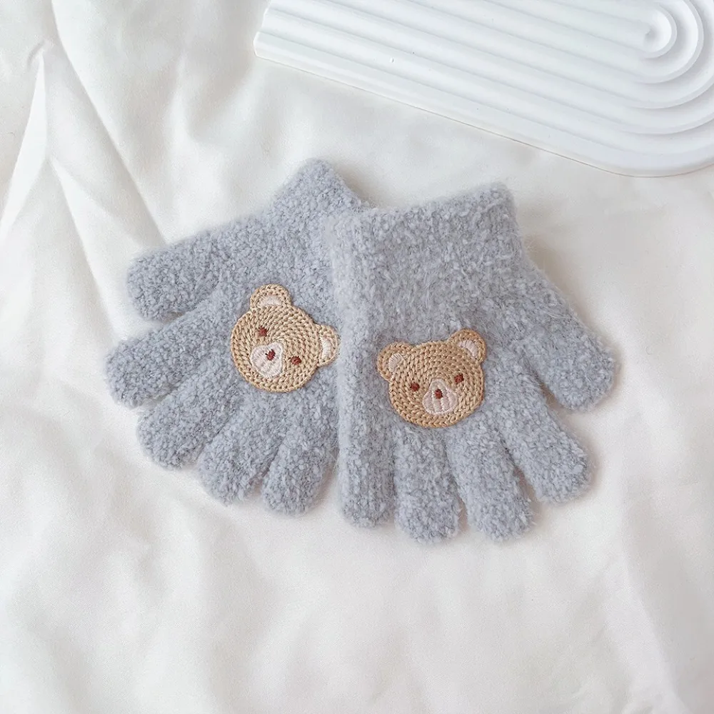 Velvet Winter Gloves for Kids Baby Full Finger Mittens