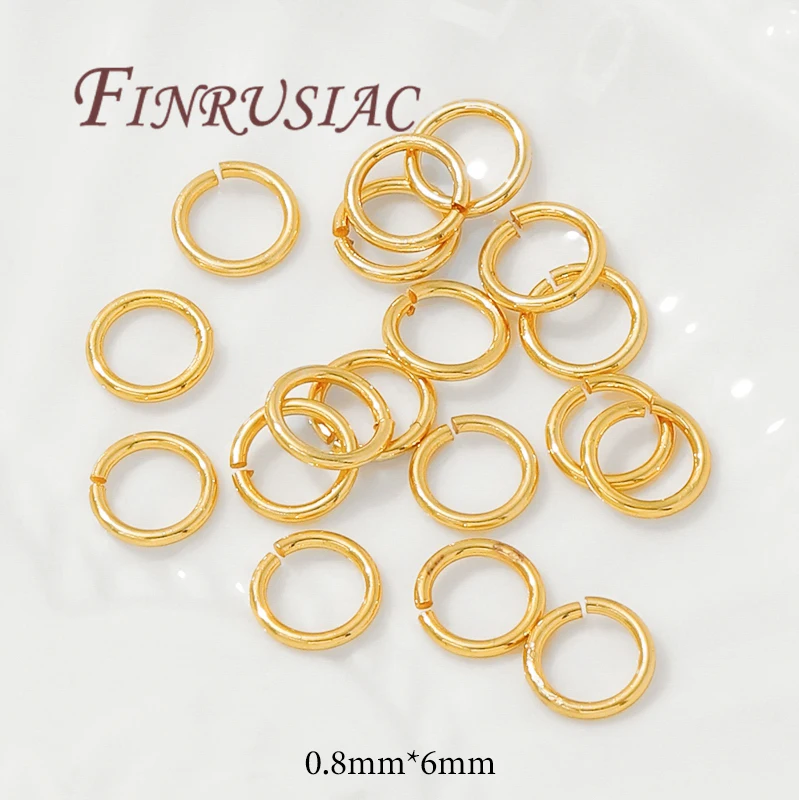Elegant 18K Gold Plated Open Jump Rings for Jewelry Making - 50-100pcs (4-8mm)