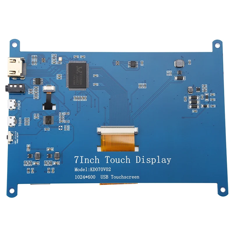 Ips Tft Lcd Monitor Touch Screen 1024x600 Rgb Pixels Usb Hdmi-compatível para Raspberry pi 4b 3b Mais Aida64 Novo 7 - Imagem 3
