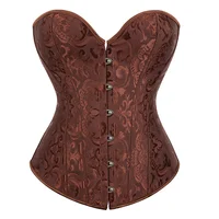 Corset sexy pour femme, imprimé noir, style gothique, avec ceinture amincissante et serre-taille, à lacets, grandes tailles S-XXL 5