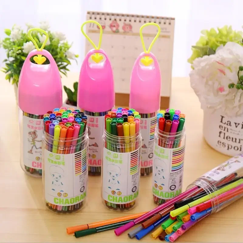 12/18 Colors Washable Watercolor Pen Drawing Painting Art Marker For Child Lucky Bottle Student Art Supplies