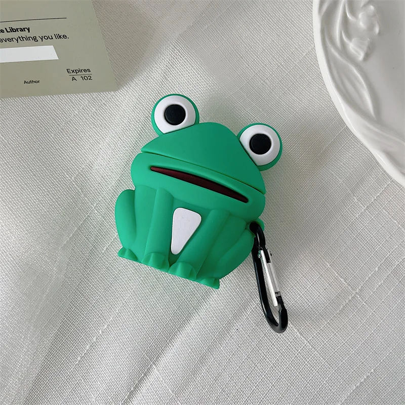 

3D Cute Frog Silicone Case for AirPods Pro2 Airpod Pro 1 2 3 Bluetooth Earbuds Charging Box Protective Earphone Case Cover