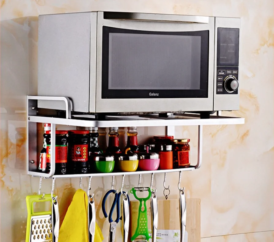 45 Kg Support Mural Micro Onde,Supports Micro Ondes En Acier Inoxydable Support Mural Etagere Pour Micro Ondes Support De Montage Mural 96566052
